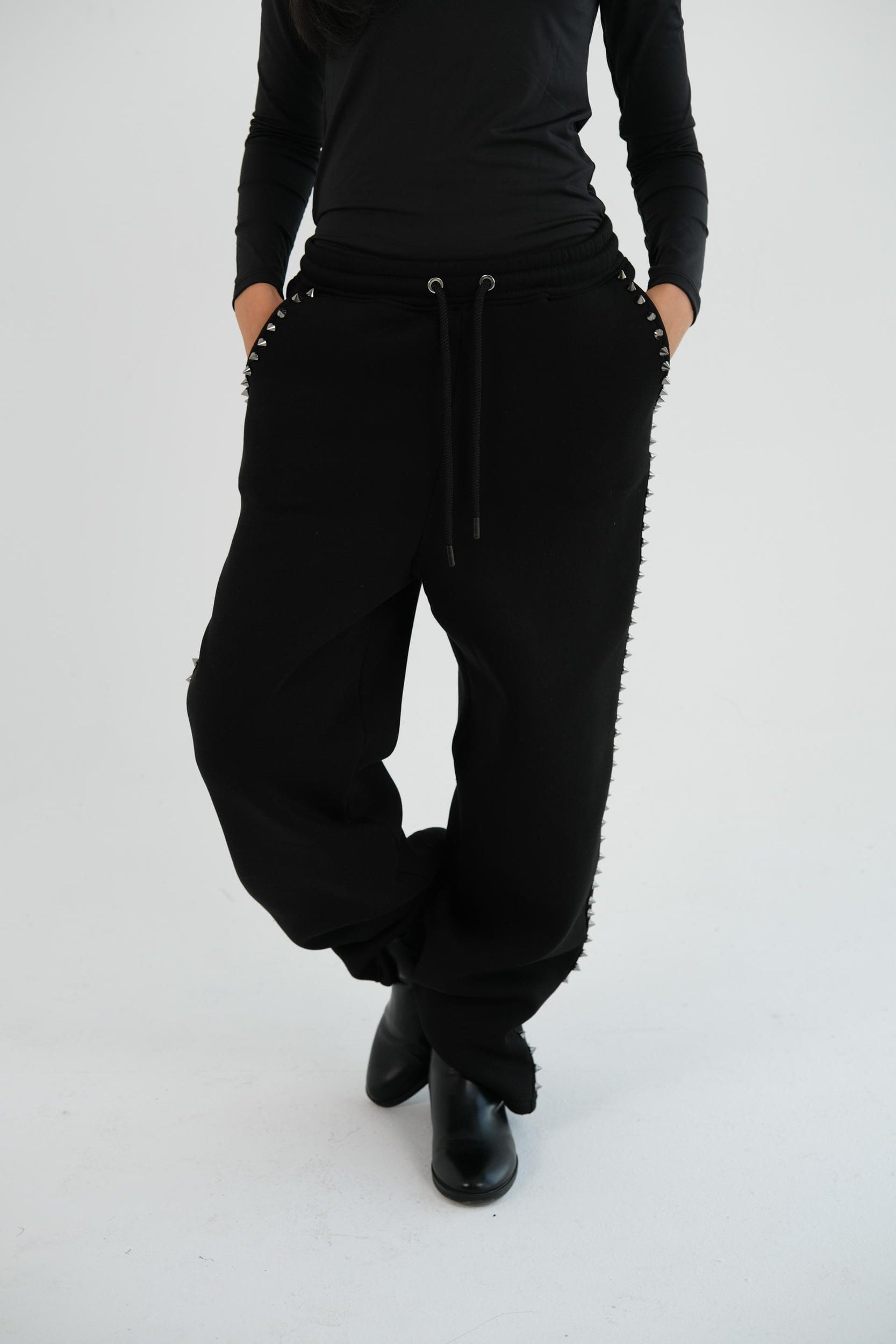 Black Sweatpants with studs