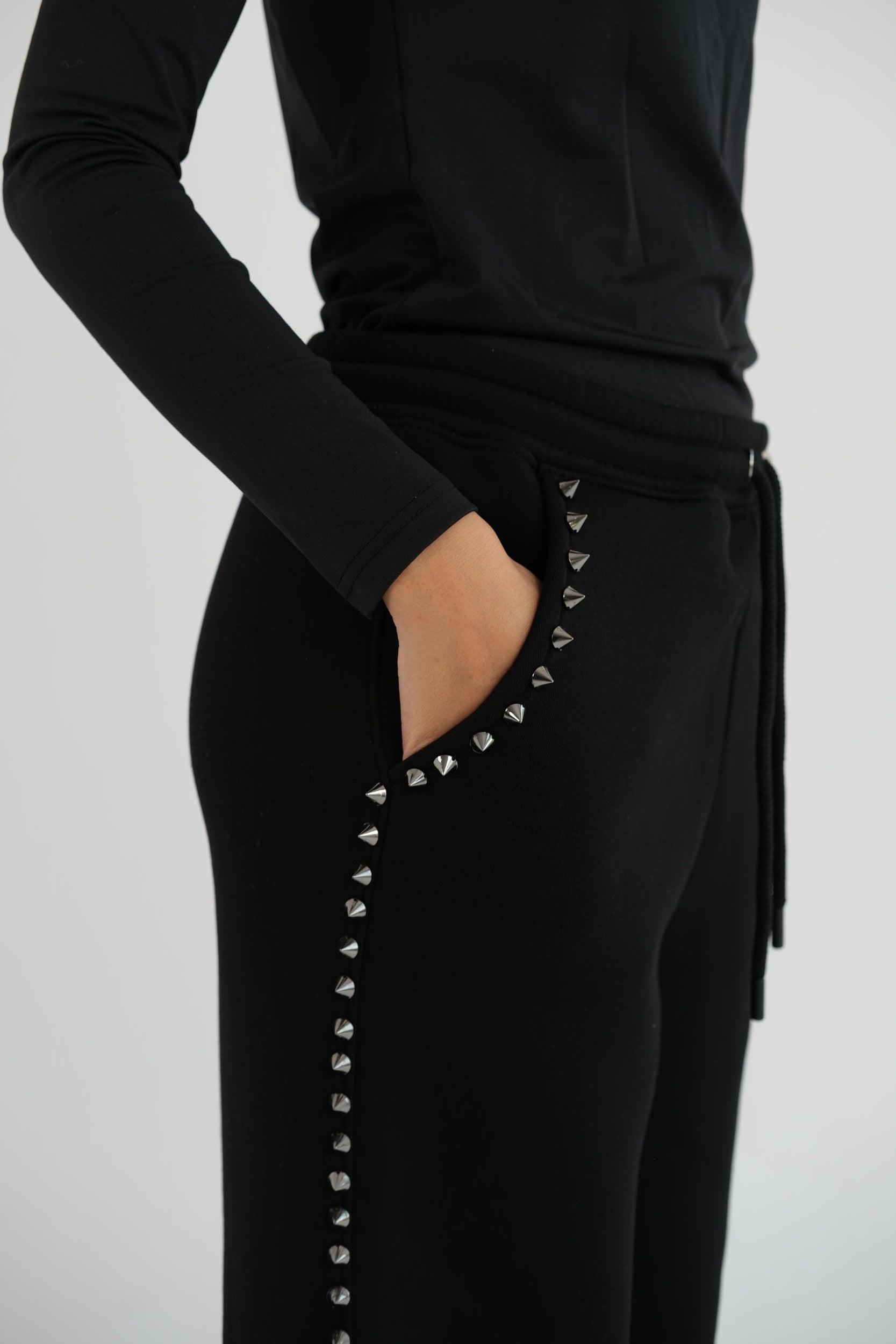 Black Sweatpants with studs